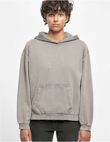 BUI-BY194-Ladies Acid Washed Oversize Hoody